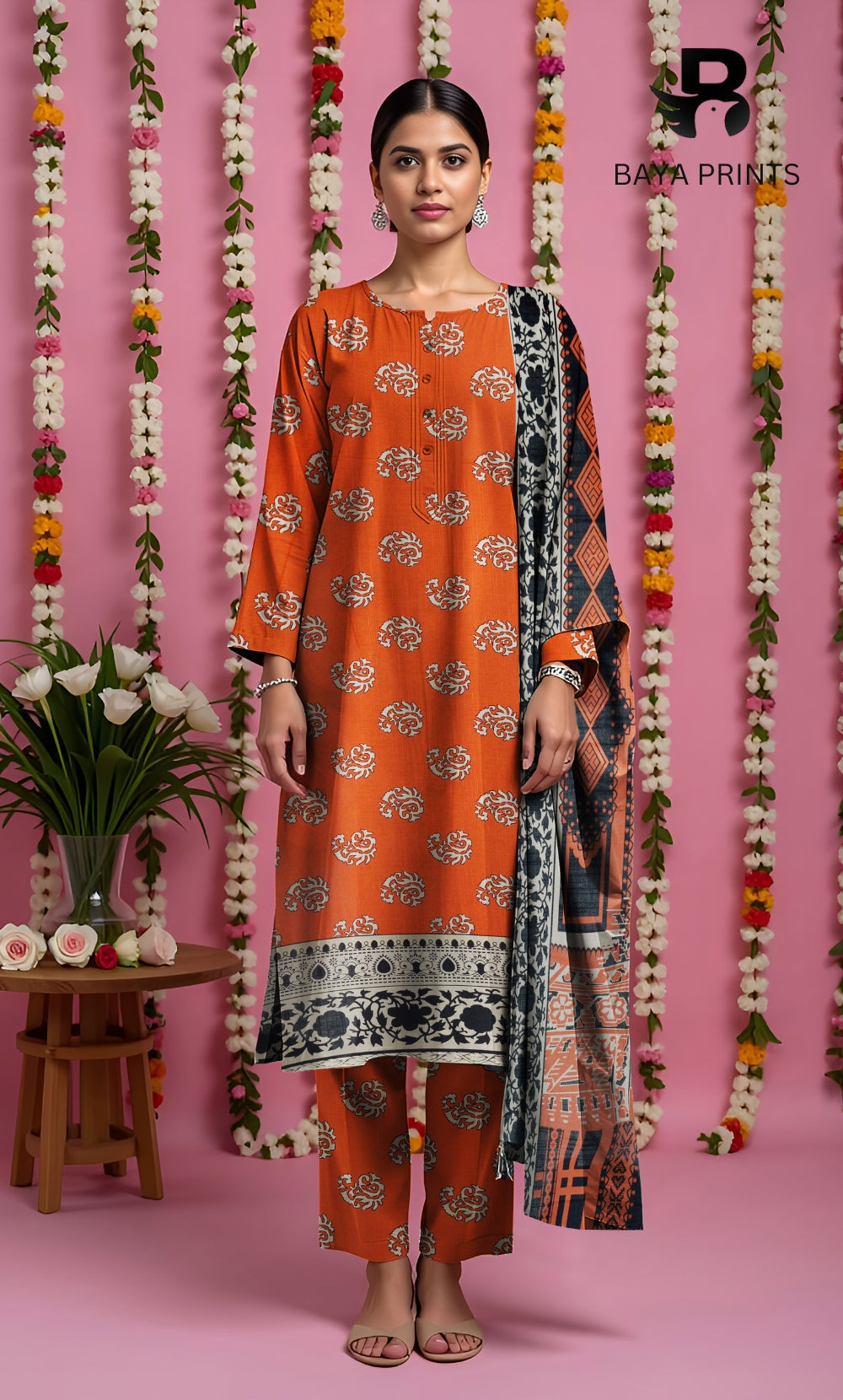3PC Unstitched Khadar Suit  BA-K-V11-17