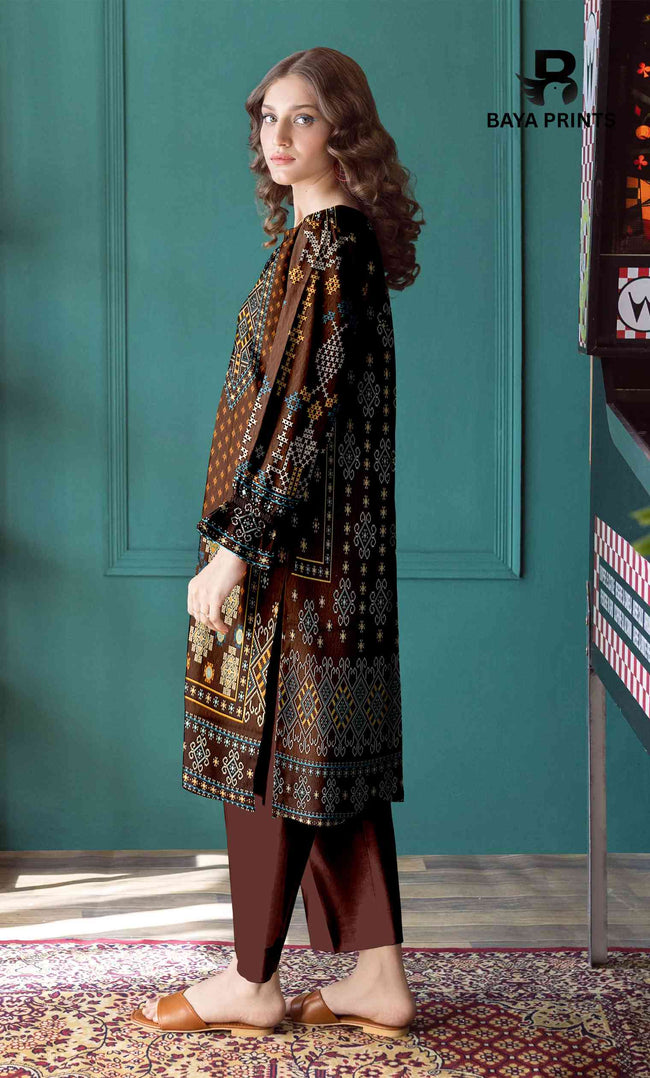 3 Piece Unstitched Printed Lawn Suit -BP-V2-10 Main Image