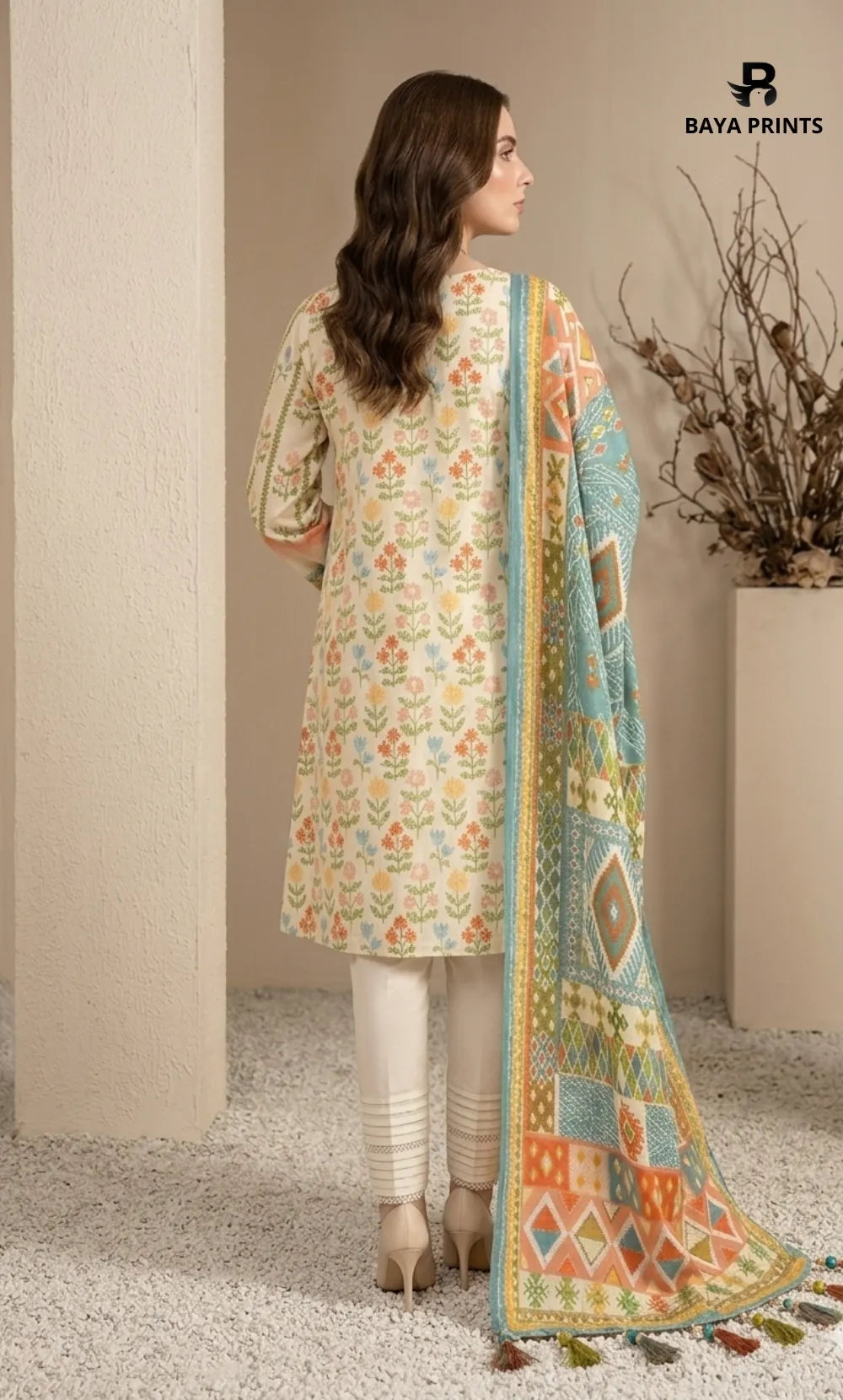 3PC Printed Lawn | Unstitched |  KHD