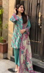 3PC Printed Lawn | Unstitched |  ET-V2