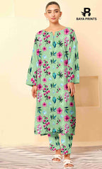 2PC Unstitched Printed Lawn Suit - BA-V7-06