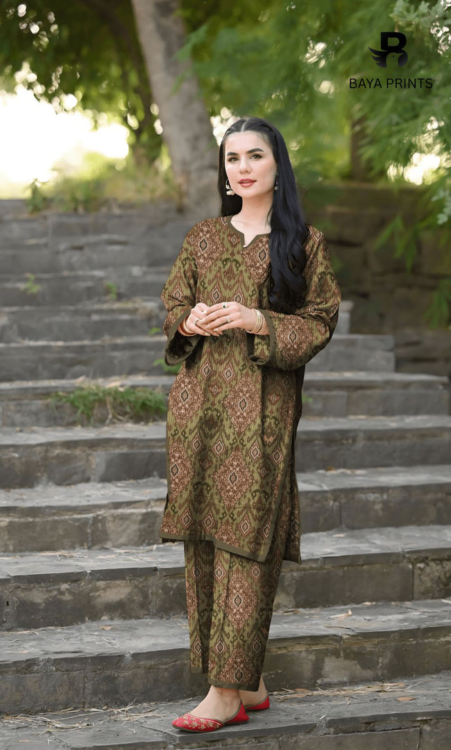 2PC Premium Linen Unstitched-DE V6 -003 Hover Image