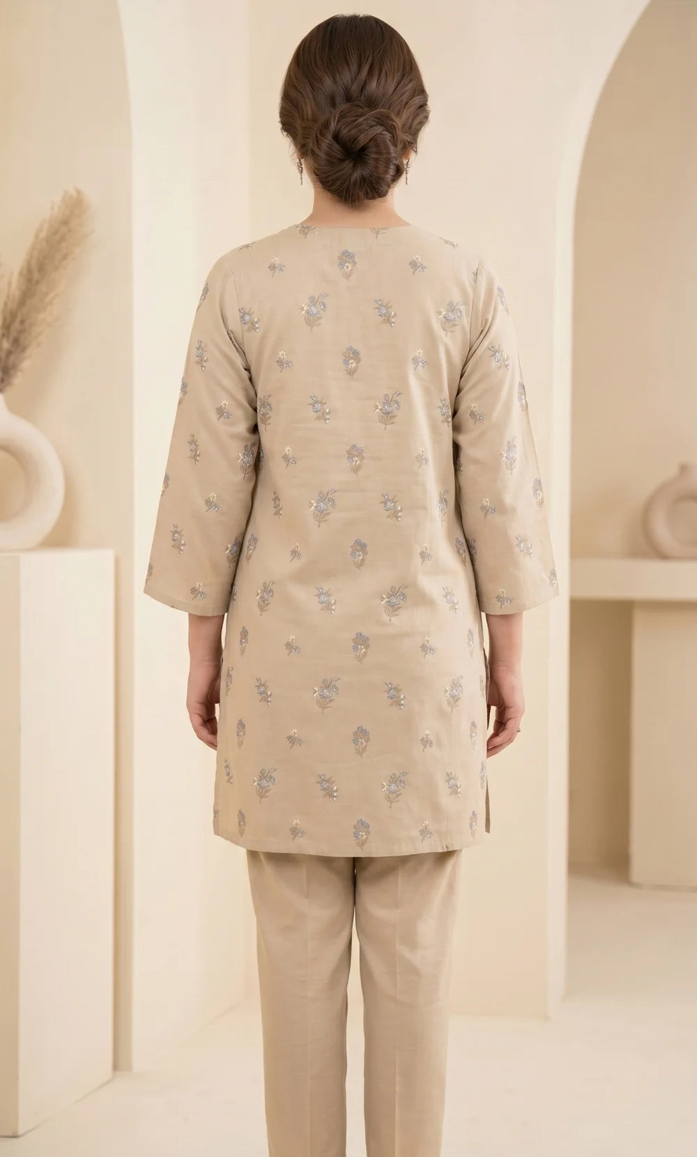 2PC Premium Embroidered Lawn |Unstitched | Breez
