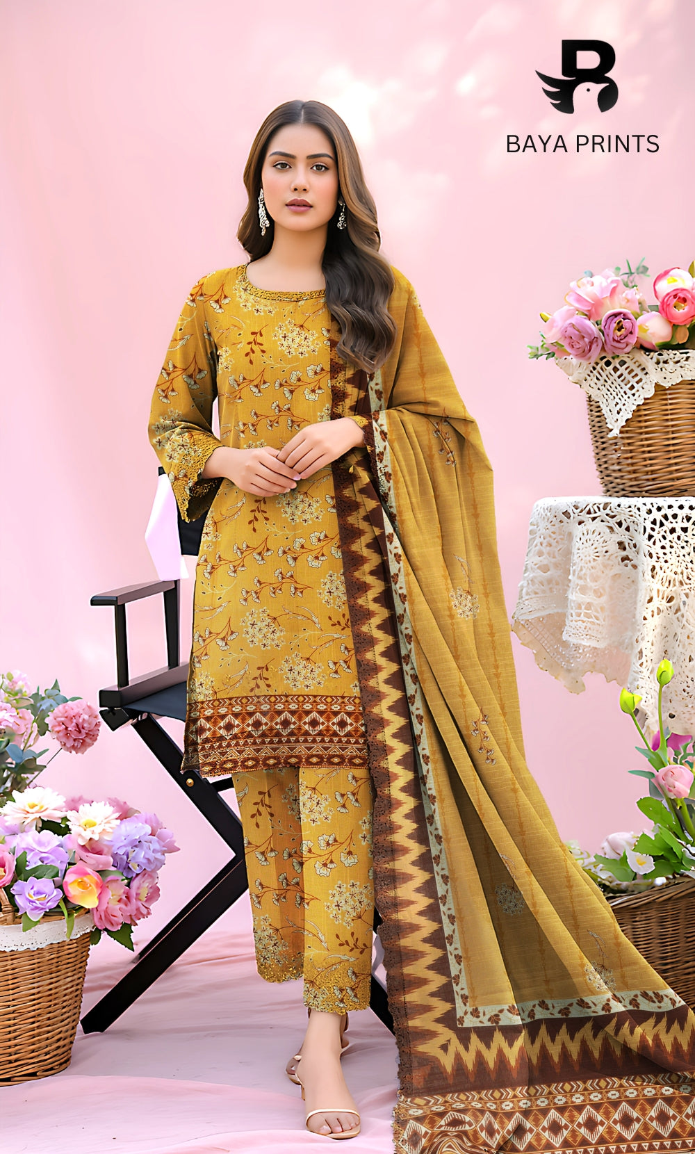 3PC Unstitched Khadar Suit  BA-K-V11-18