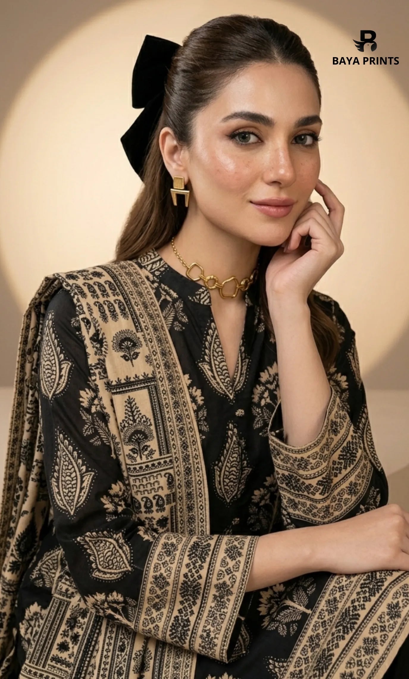 3PC Printed Lawn | Unstitched |  B&S