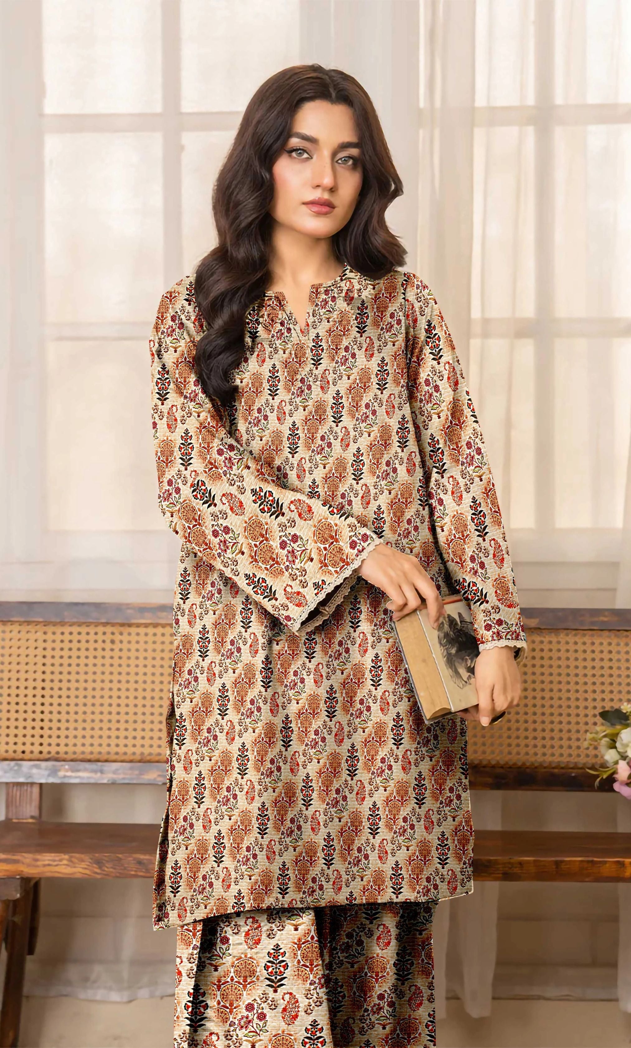 2PC Unstitched Printed Lawn Suit  - BD-V6-19