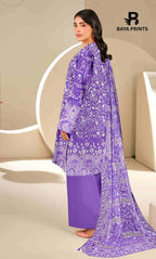 3 Piece Unstitched Printed Lawn Suit -BA-V28-10