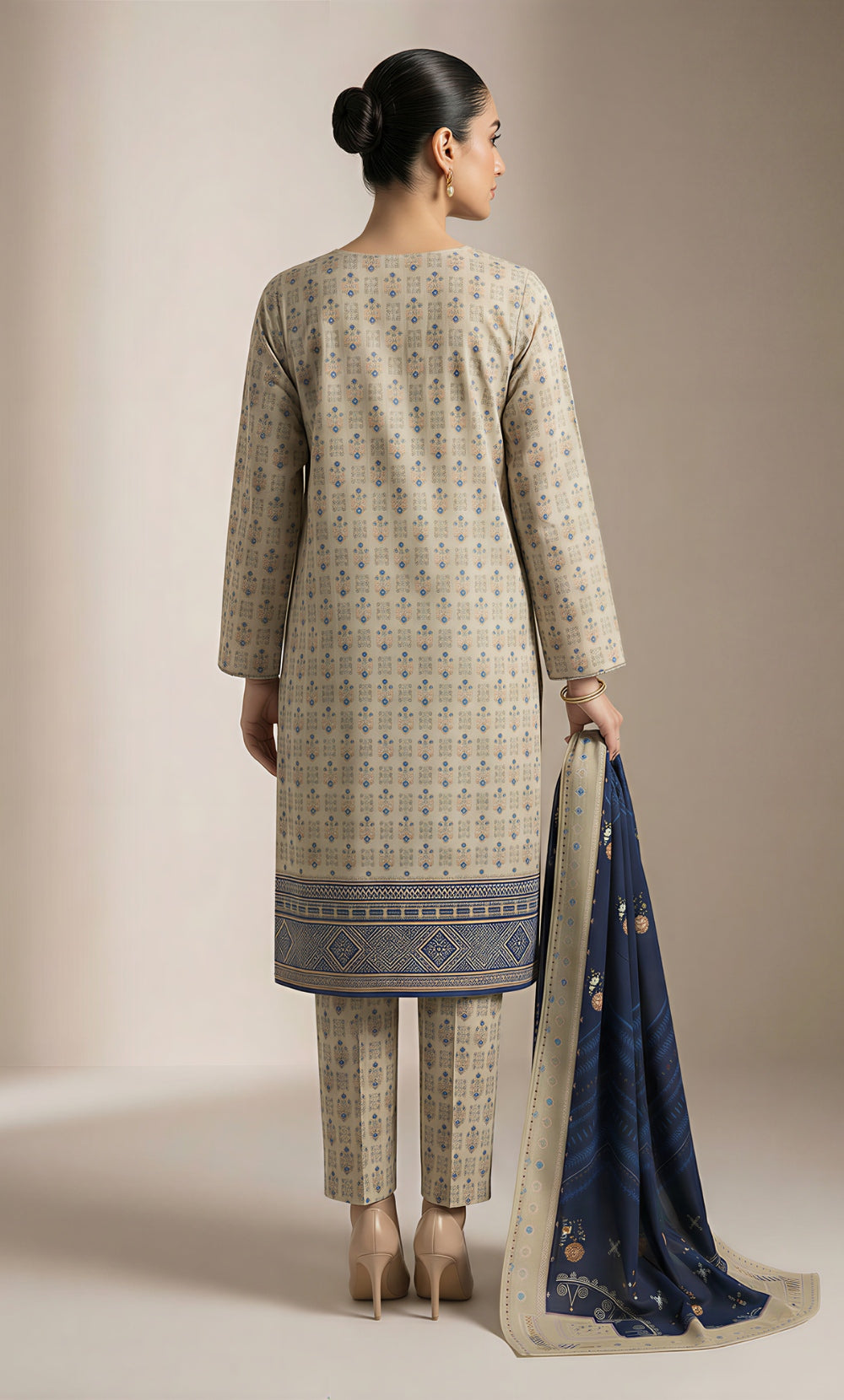 3 Piece Unstitched Printed Viscose Suit-BA-V11