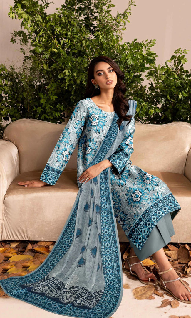 3 Piece Printed Unstitched Lawn Suit | SE-B-10 Main Image