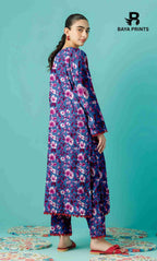 2PC Unstitched Printed Lawn Suit - BA-V7-08