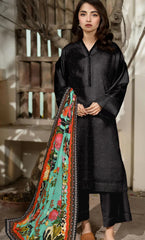 3PC Luxury Embroidered Unstitched Lawn Suit - ZED-V3-08
