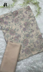 2PC Premium Embroidered Lawn |Unstitched | Breez