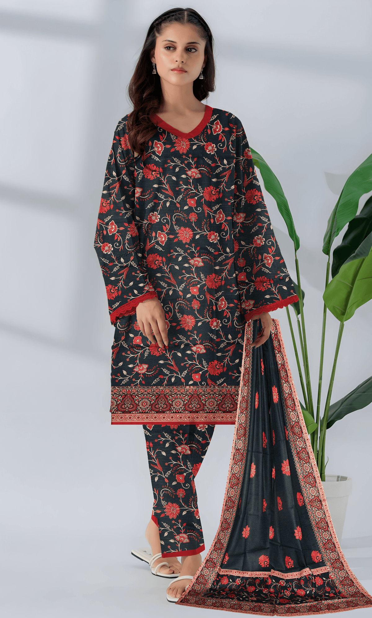 3PC Unstitched Khadar Suit  BA-K-V11-24 B-9