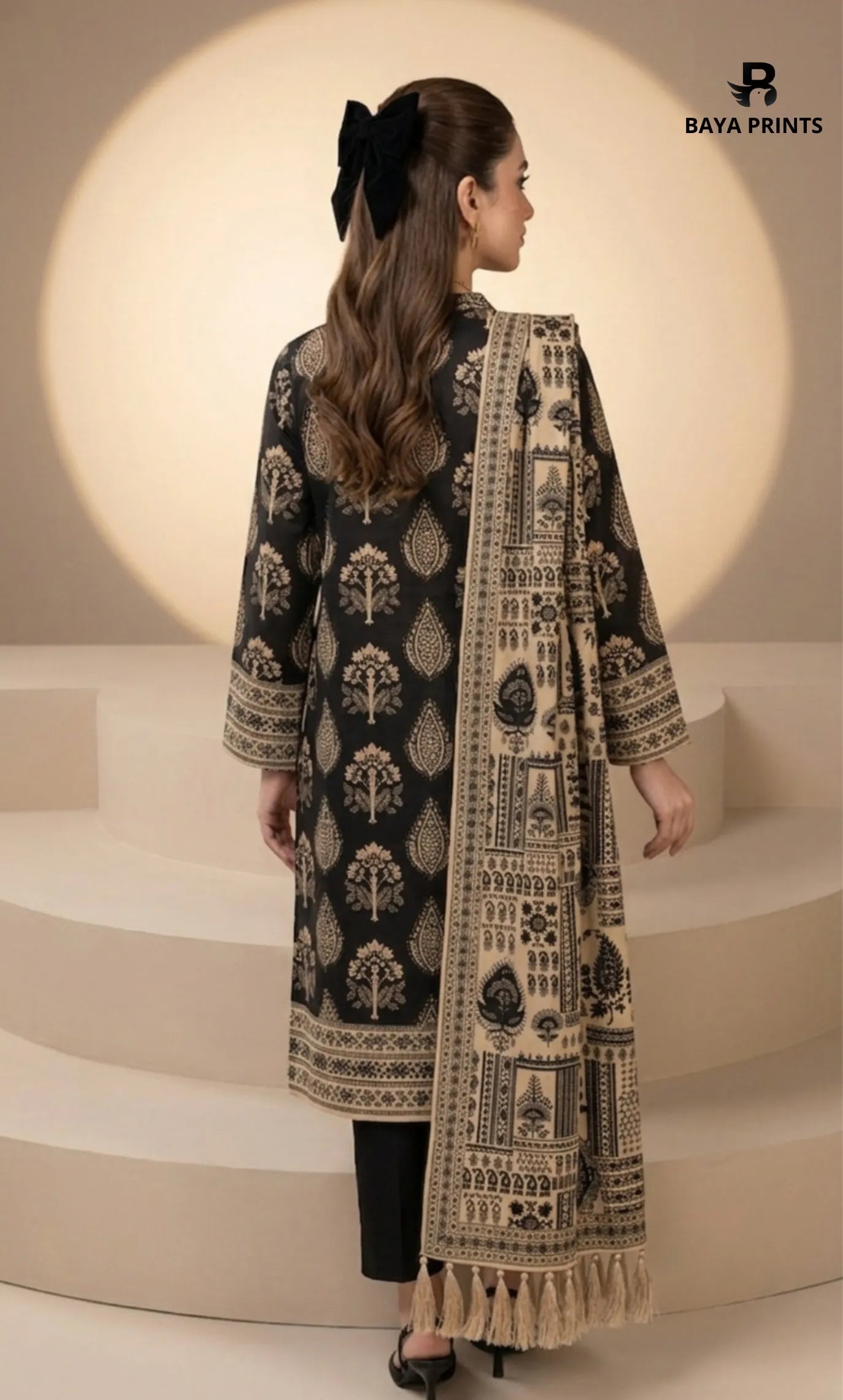 3PC Printed Lawn | Unstitched |  B&S