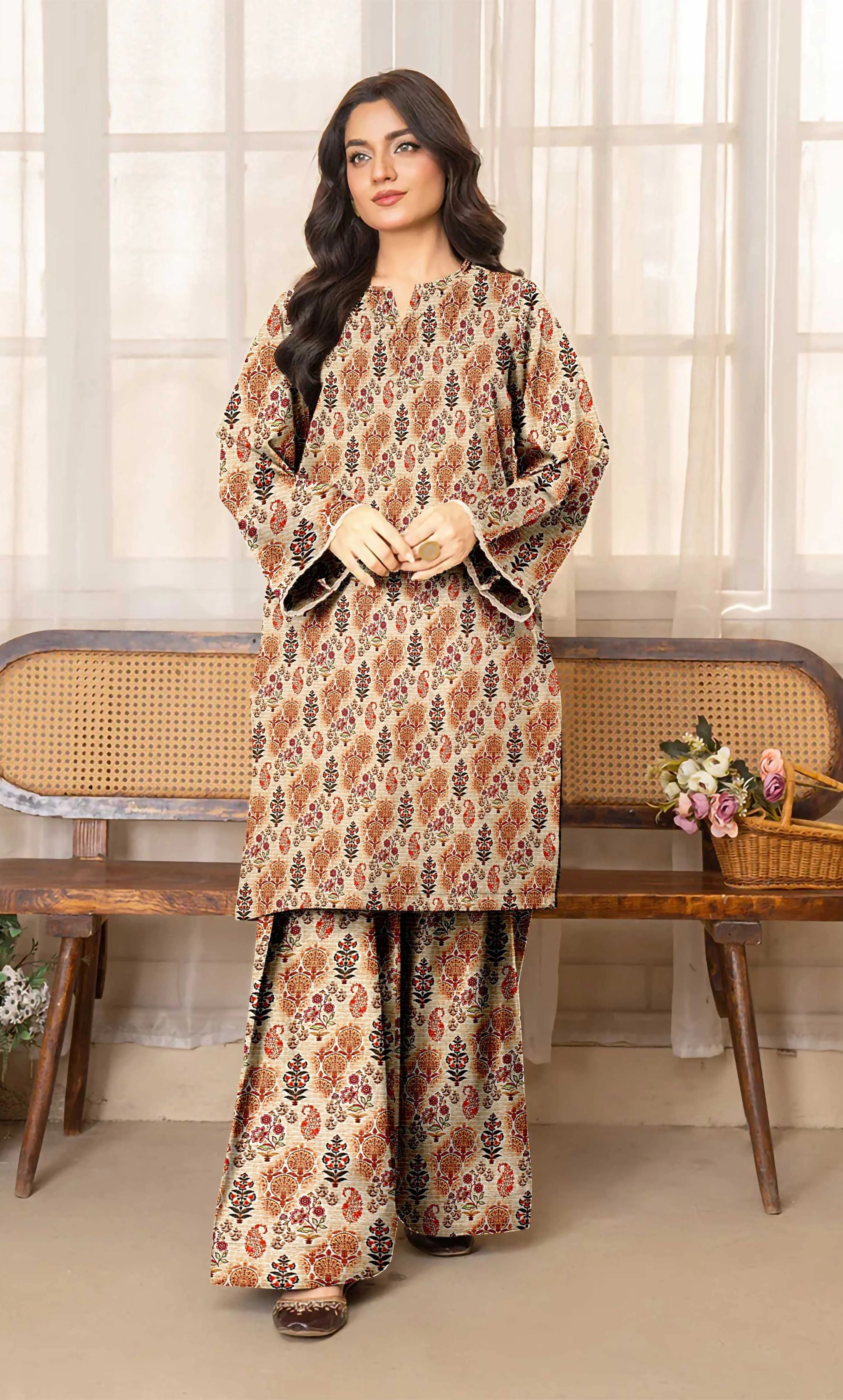 2PC Unstitched Printed Lawn Suit  - BD-V6-19