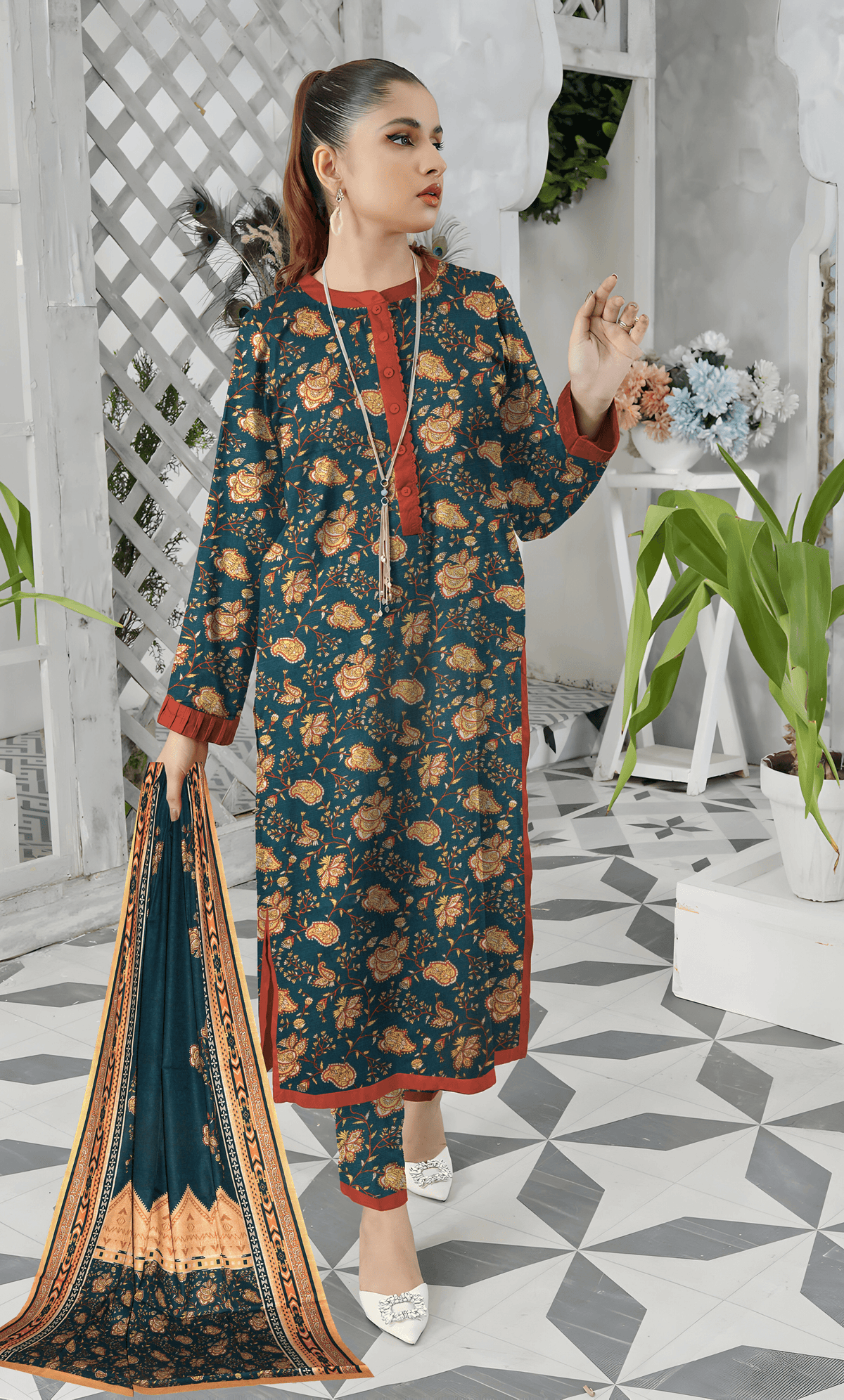 3PC Unstitched Khadar Suit  BA-K-V11-24 A -9