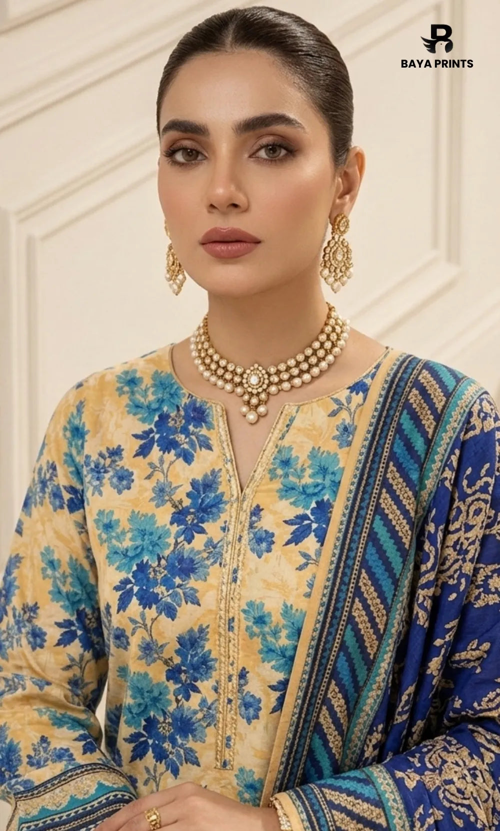 3PC Printed Lawn | Unstitched | BA-V25
