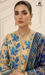 3PC Printed Lawn | Unstitched | BA-V25