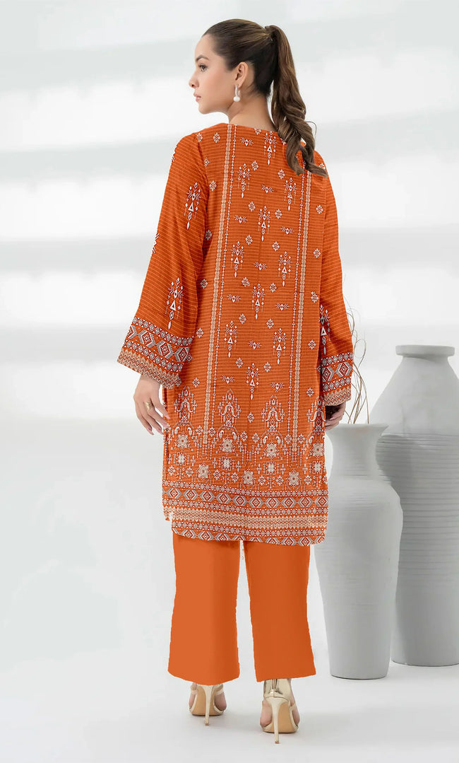 3 Piece Unstitched Printed Dobby Lawn Suit -BA-V19-07 Main Image