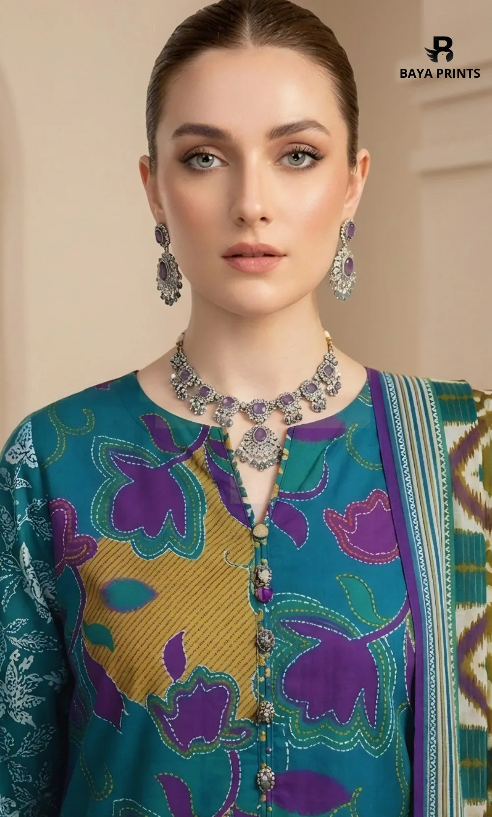 3PC Printed Lawn | Unstitched |  KHD