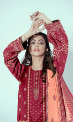 3 Piece Unstitched Lawn Suit -Merium's Exclusive