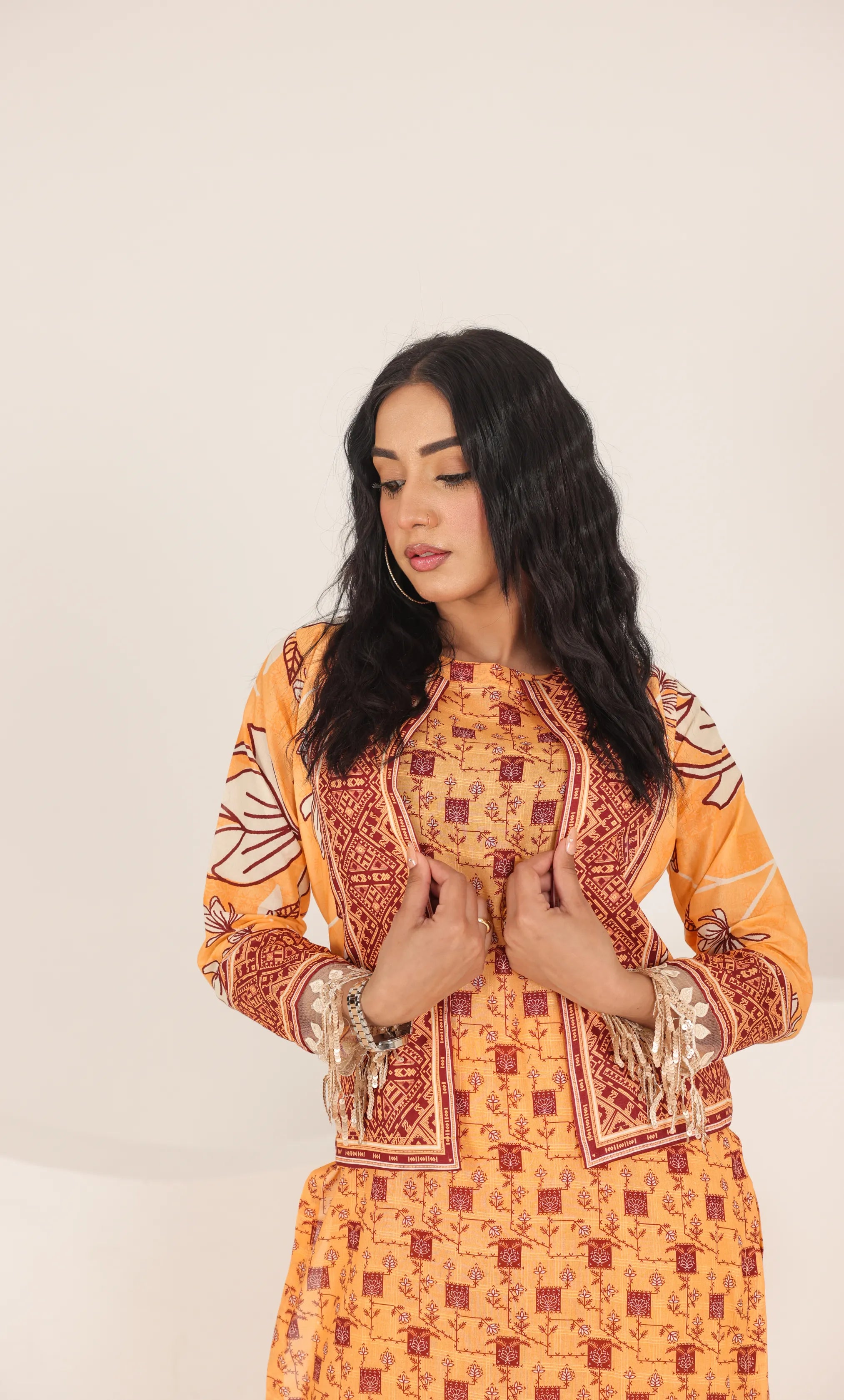 3 Piece Printed Unstitched Lawn Suit | SE-A-07