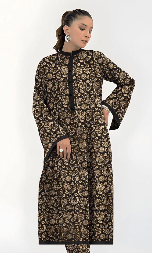 2PC Premium Linen  Unstitched -BA-V9-12 Hover Image