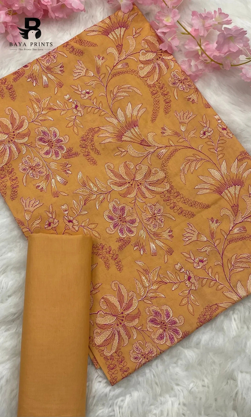 2PC Premium Embroidered Lawn |Unstitched | Breez