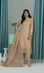 3PC Embroidered Unstitched Lawn Suit -Z 02