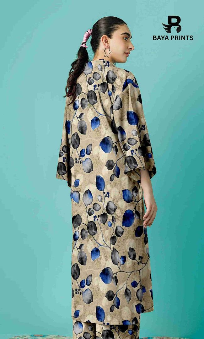 2PC Unstitched Printed Lawn Suit - BA-V7-09 Main Image