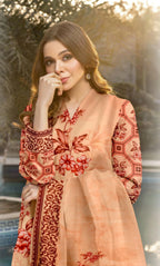 3 Piece Printed Unstitched Lawn Suit | ET-08
