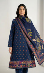 3 Piece Unstitched Printed Viscose Suit-BA-V11