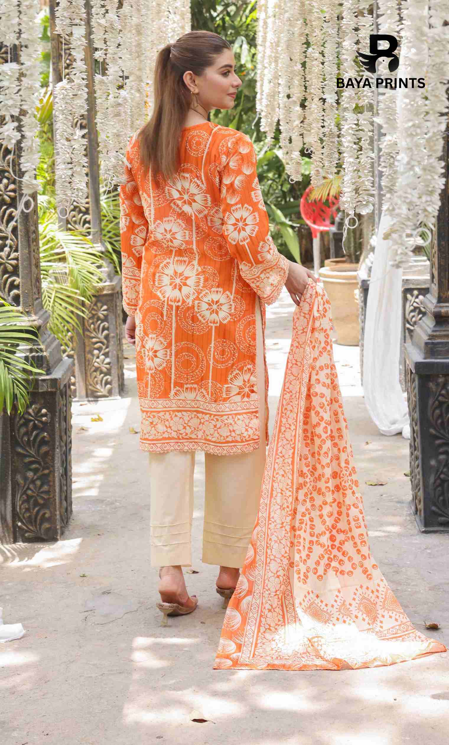 3 Piece Unstitched Printed Lawn Suit -BA-V28-8