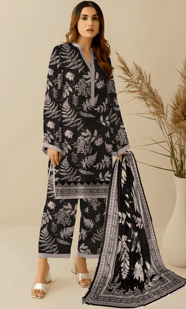 3PC Unstitched Khadar Suit  BA-K-V7 -24 Hover Image