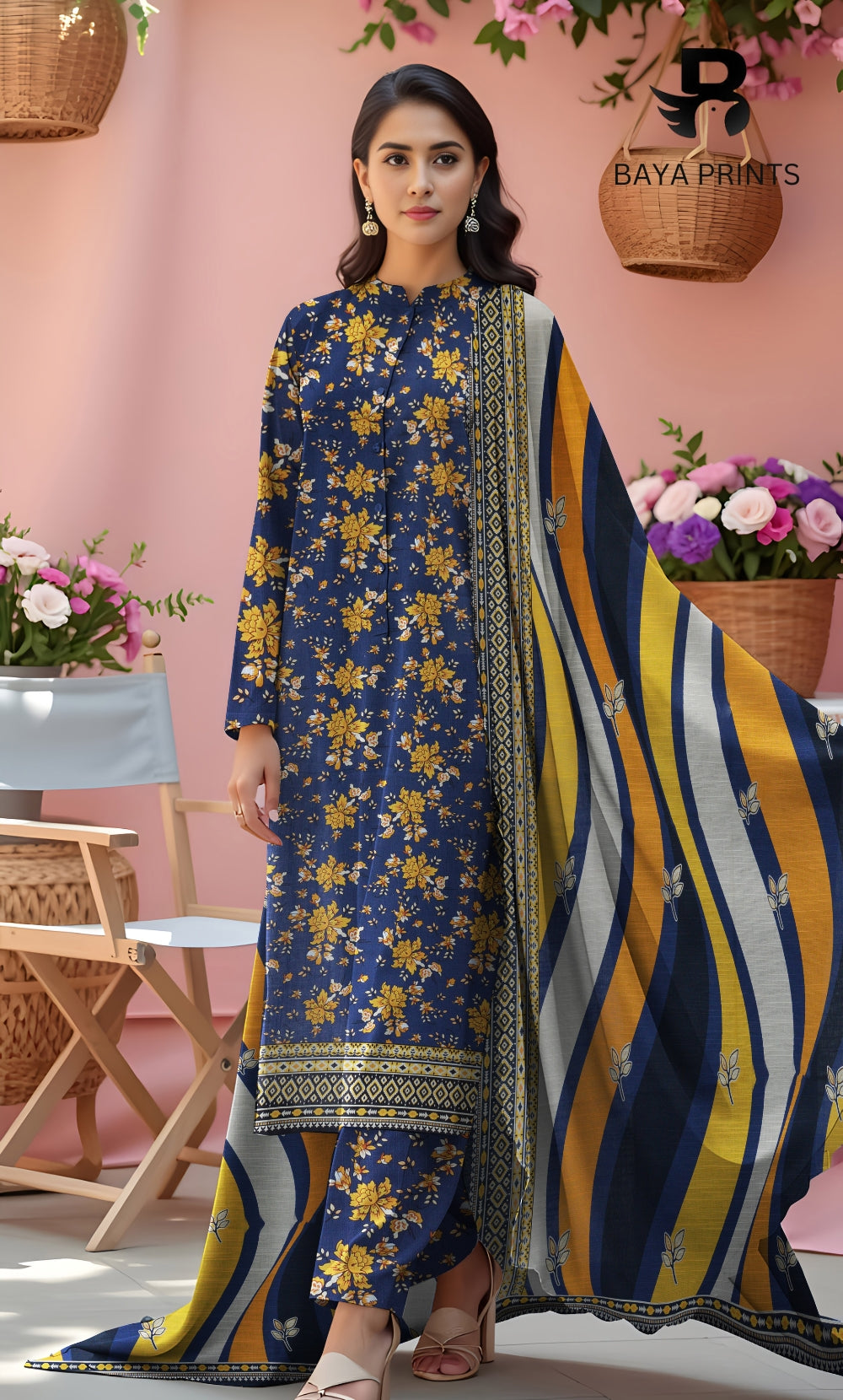 3PC Unstitched Khadar Suit  BA-K-V11-21