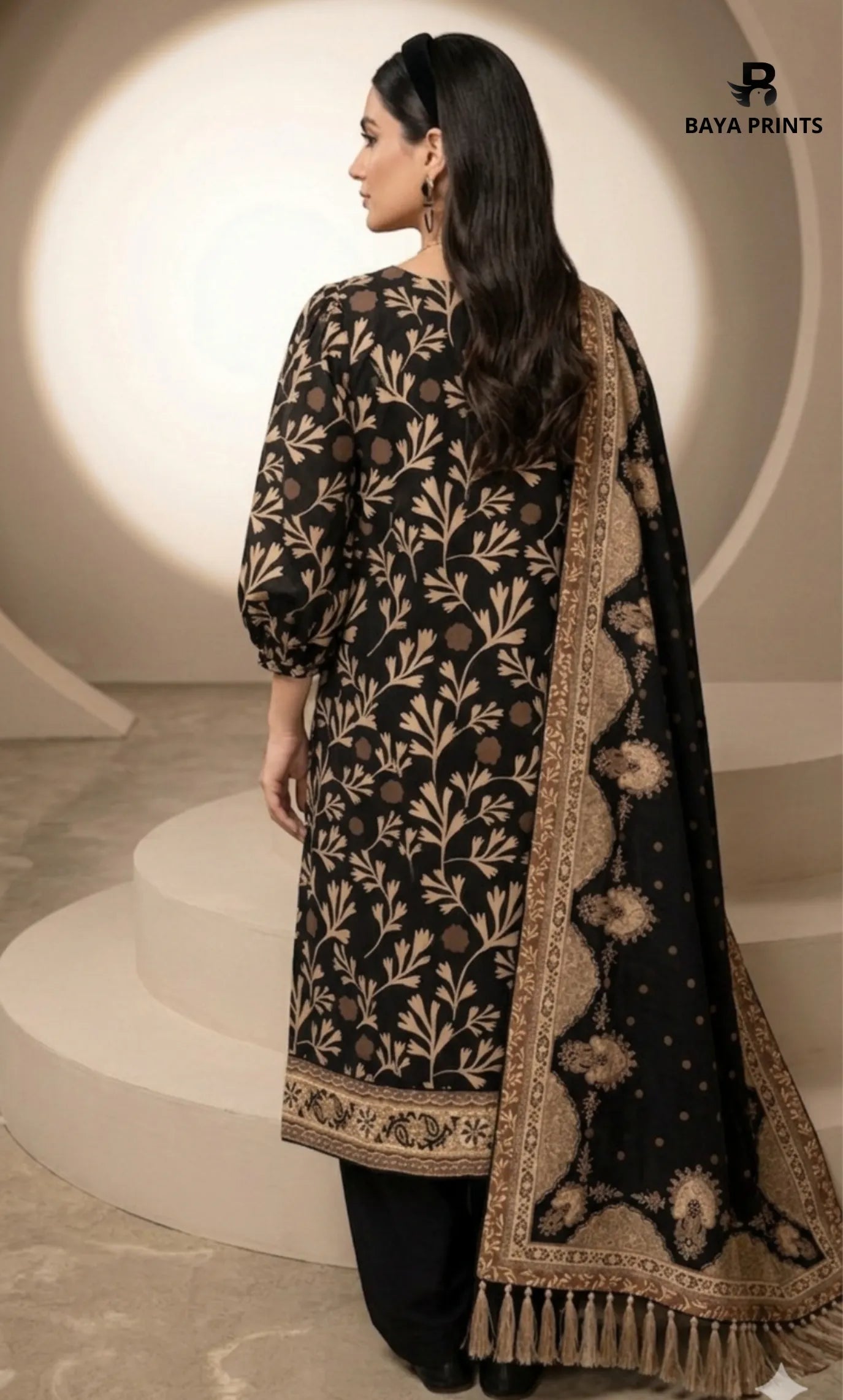 3PC Printed Lawn | Unstitched |  B&S