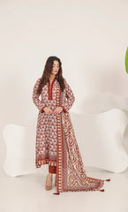 3 Piece Printed Unstitched Lawn Suit | SE-A-06