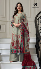 3 Piece Unstitched Karandi Suit BA-V5 005