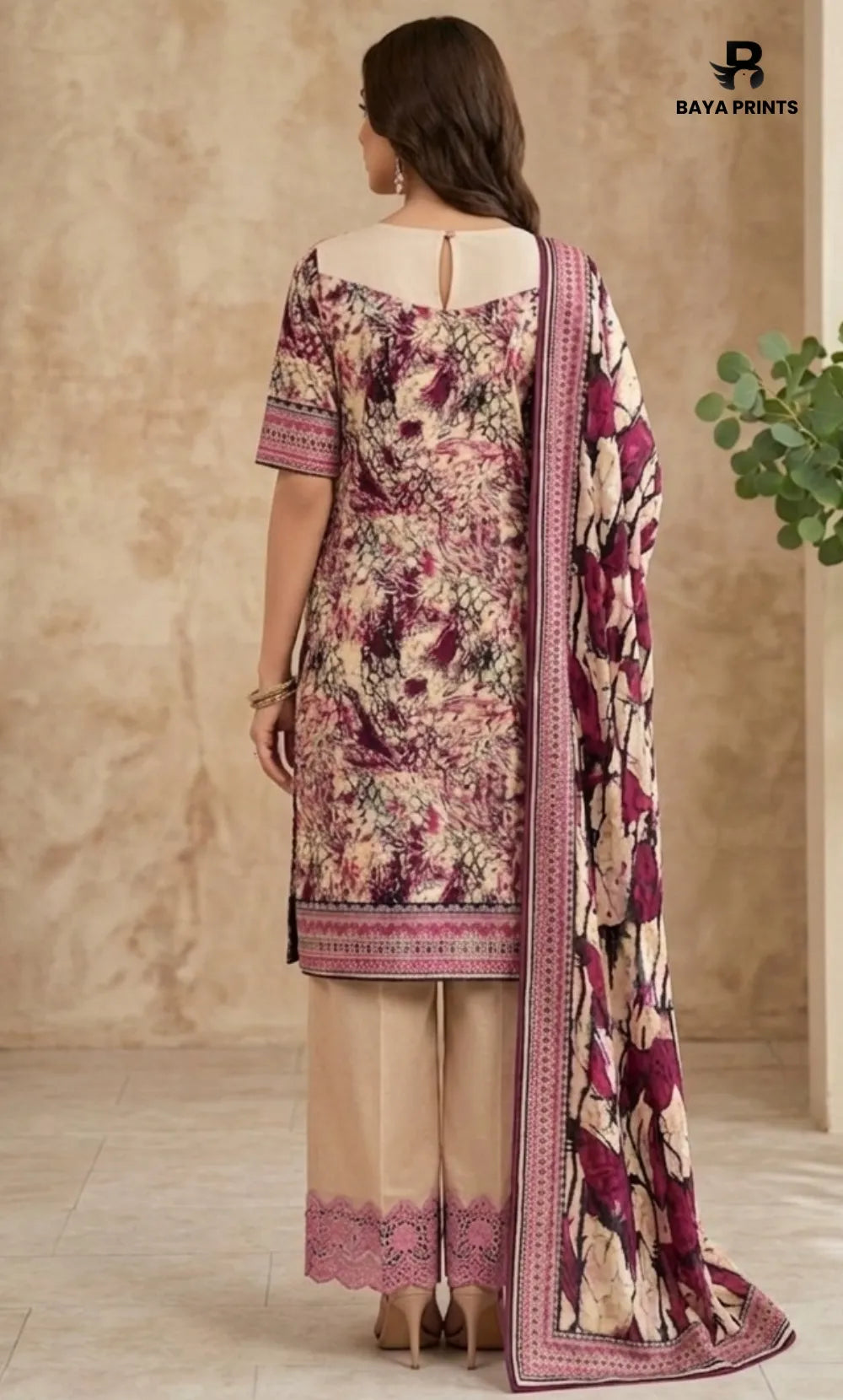3PC Printed Lawn | Unstitched | BA-V25