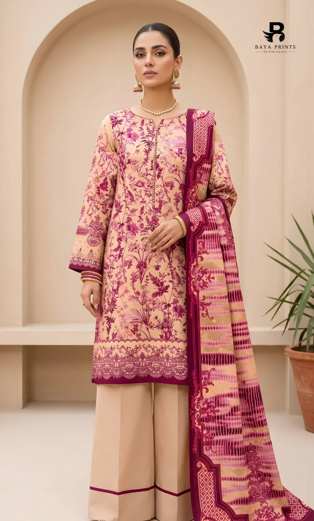 3PC Printed Lawn | Unstitched |  V24