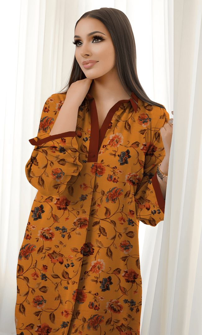 3PC Premium Linen Unstitched   -BA-SL-08 Main Image