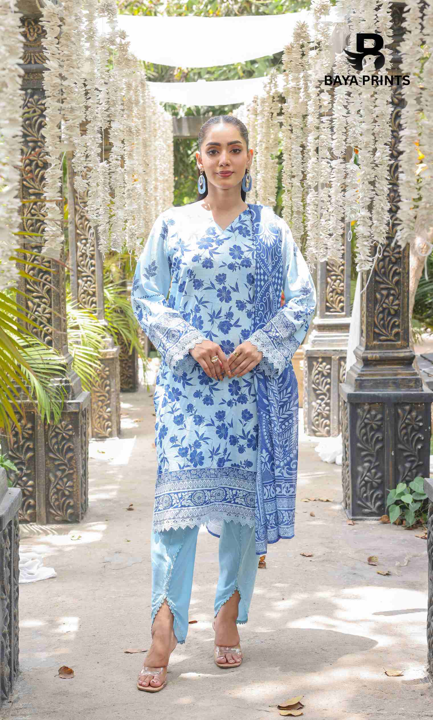 3 Piece Unstitched Printed Lawn Suit -BA-V13