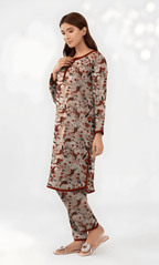 2PC Premium Linen Unstitched-DE V6 -018