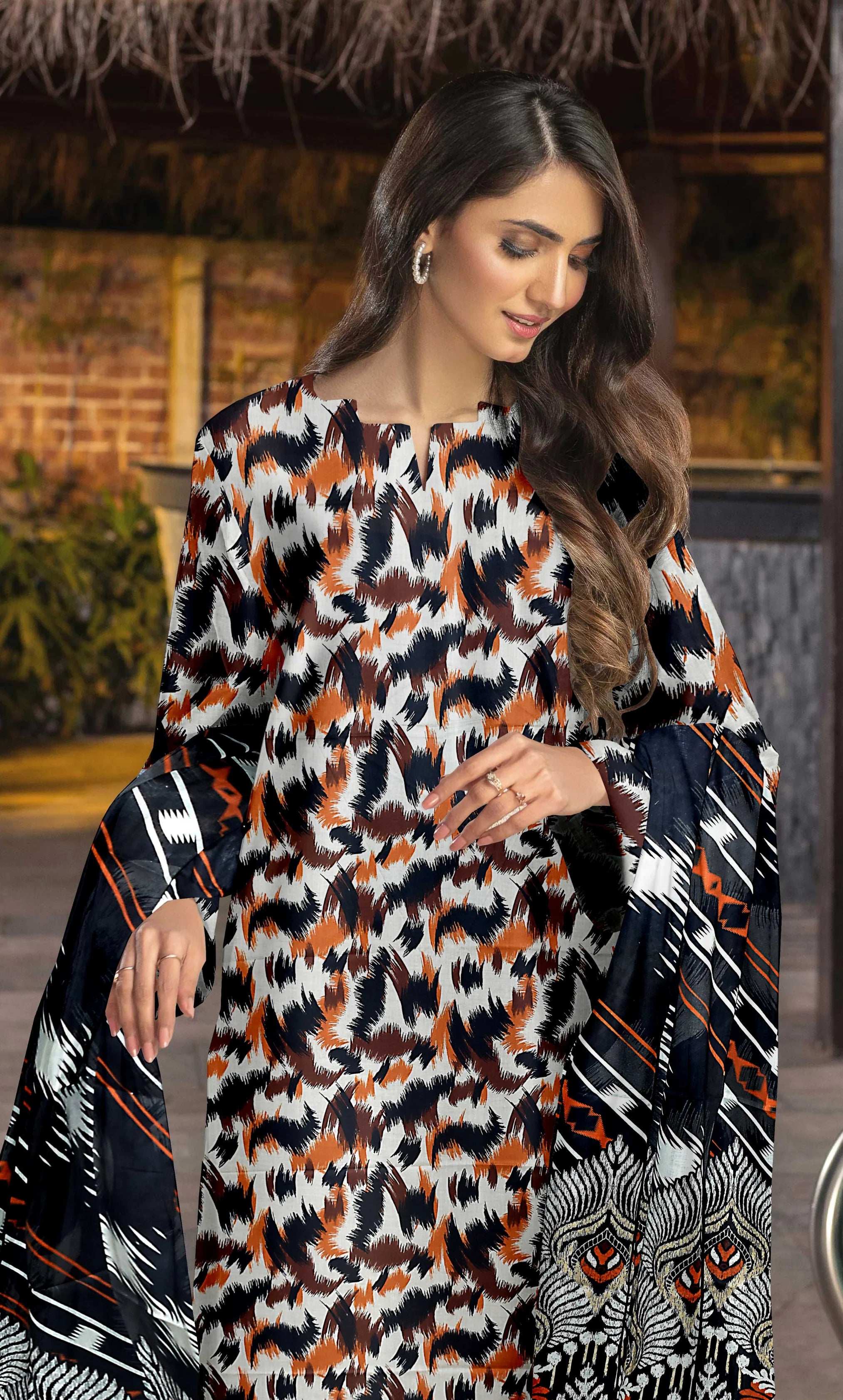 3 Piece Unstitched Premium Lawn Suit- BA-V-30-S29