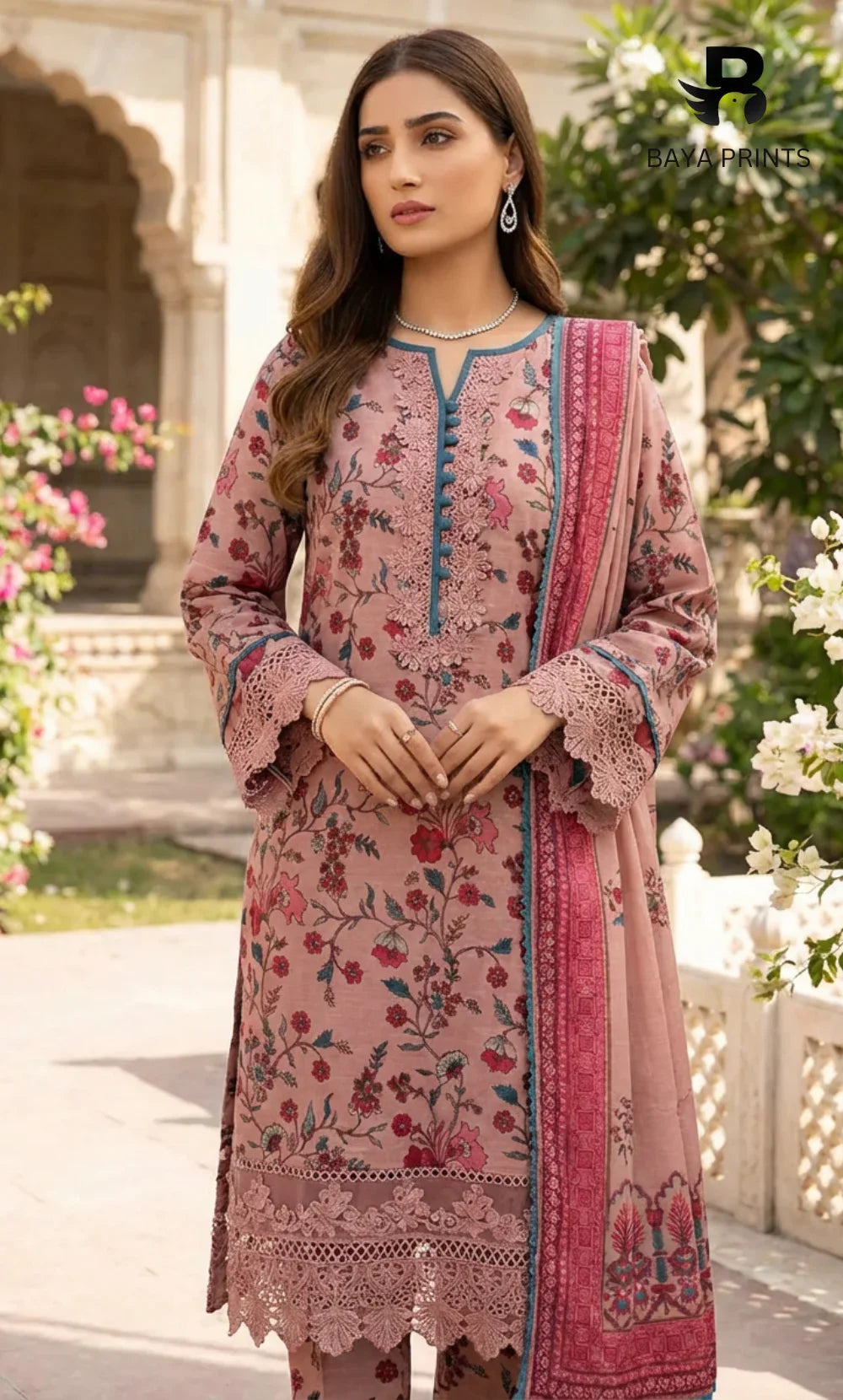 3PC Unstitched Khadar Suit  BA-K-V7 -12