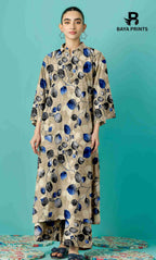 2PC Unstitched Printed Lawn Suit - BA-V7-09