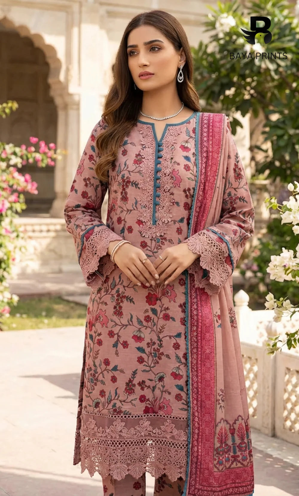 3PC Unstitched Khadar Suit  BA-K-V7 -12