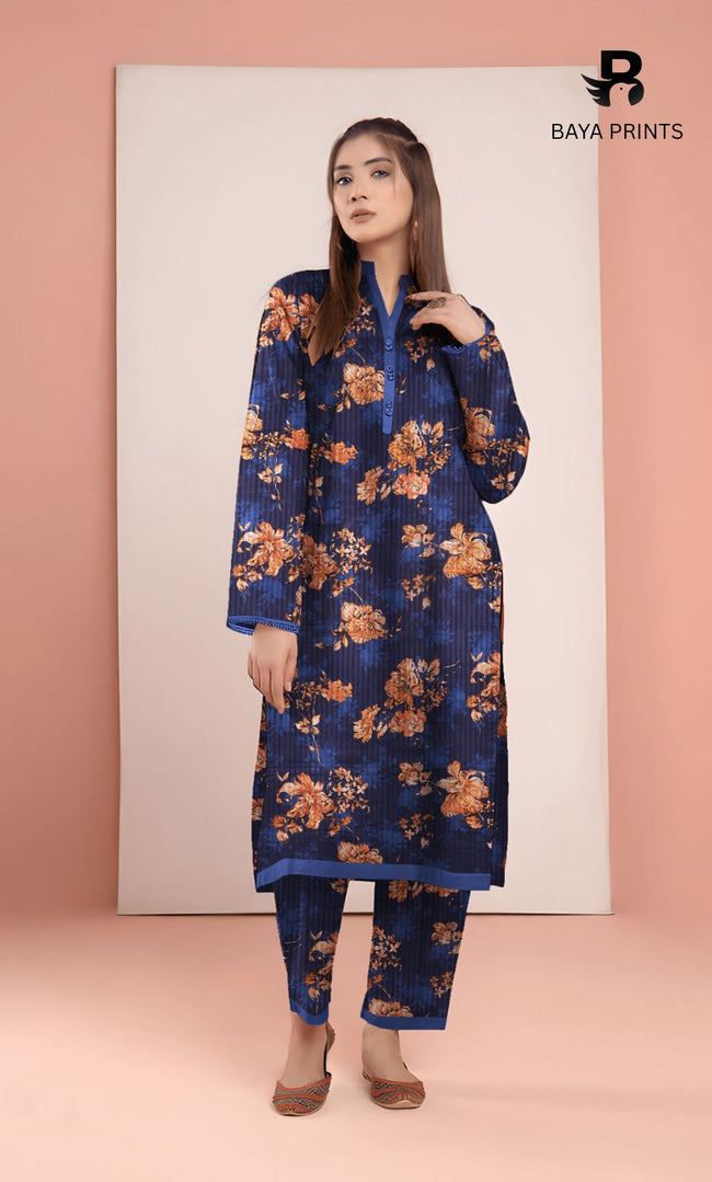 2PC Premium Linen Unstitched-DE V6 -008 Hover Image