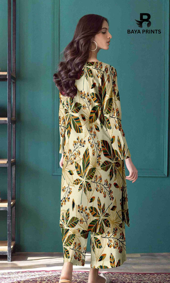 2PC Unstitched Printed Lawn Suit - BA-V7-11 Main Image