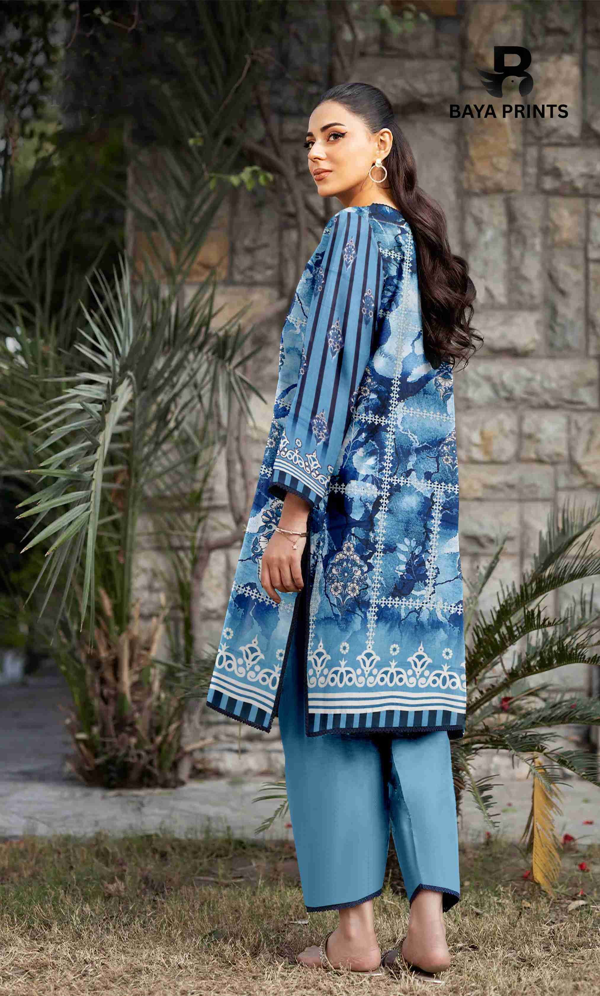 3 Piece Unstitched Printed Lawn Suit -BA-V32-12